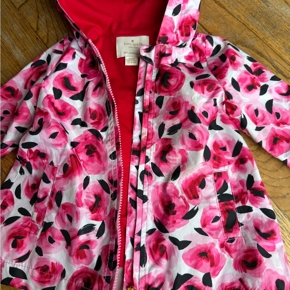 Kate Spade Red and Black Floral Jacket